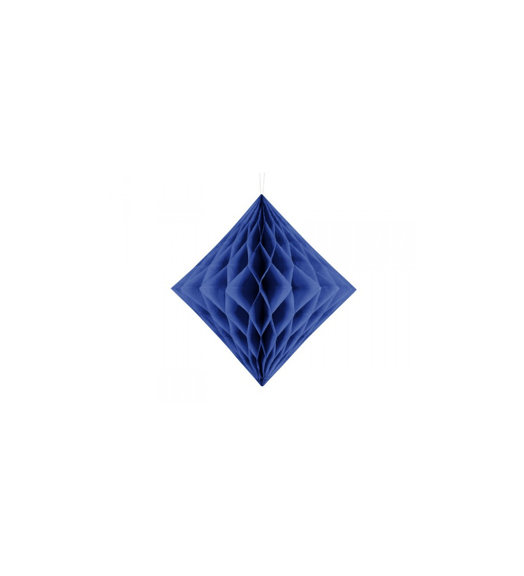 Papírový dekorativní diamant - tmavě modrý