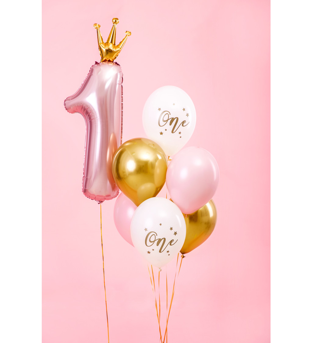 Pastelové balónky One - růžová