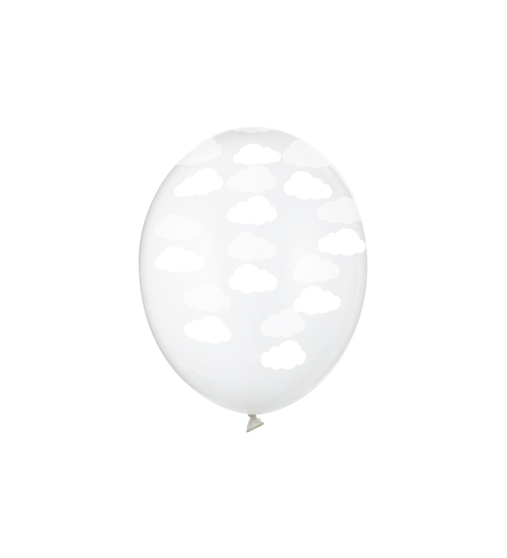 Latexový balónek - bílé mráčky
