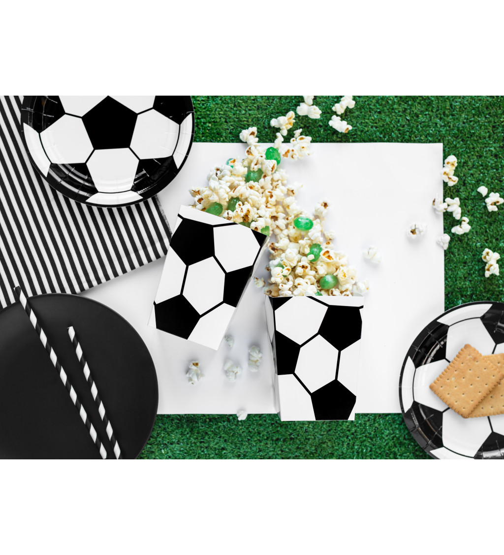 Krabička na popcorn - motiv fotbalového míče