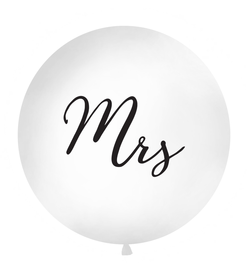 Balónek s nápisem "Mrs"