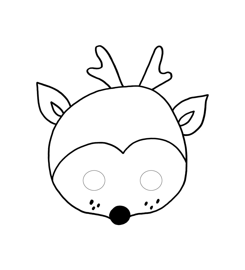 Masky na vybarvení - lesní zvířátka