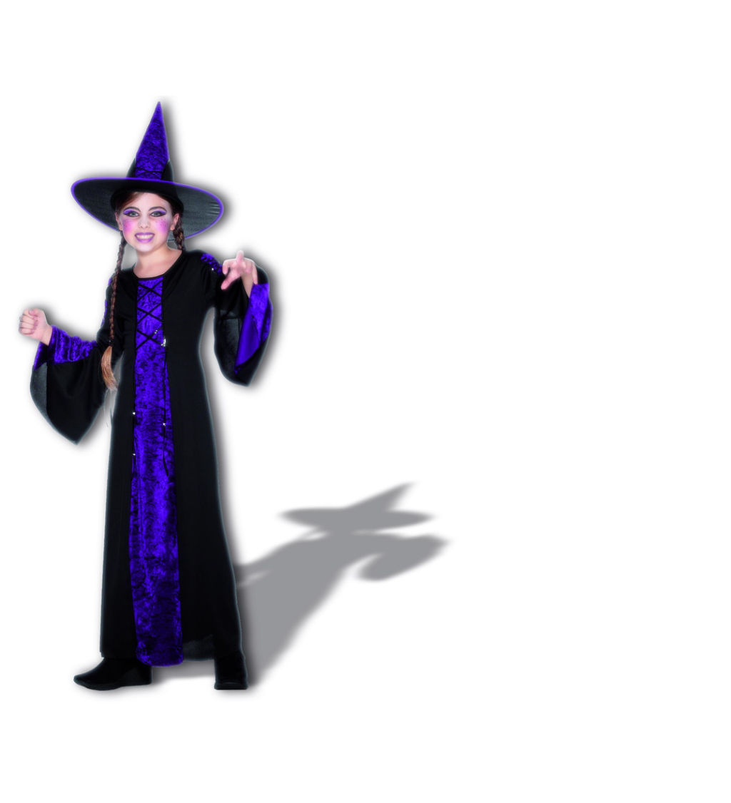 Dětský kostým - čarodějnice fialová