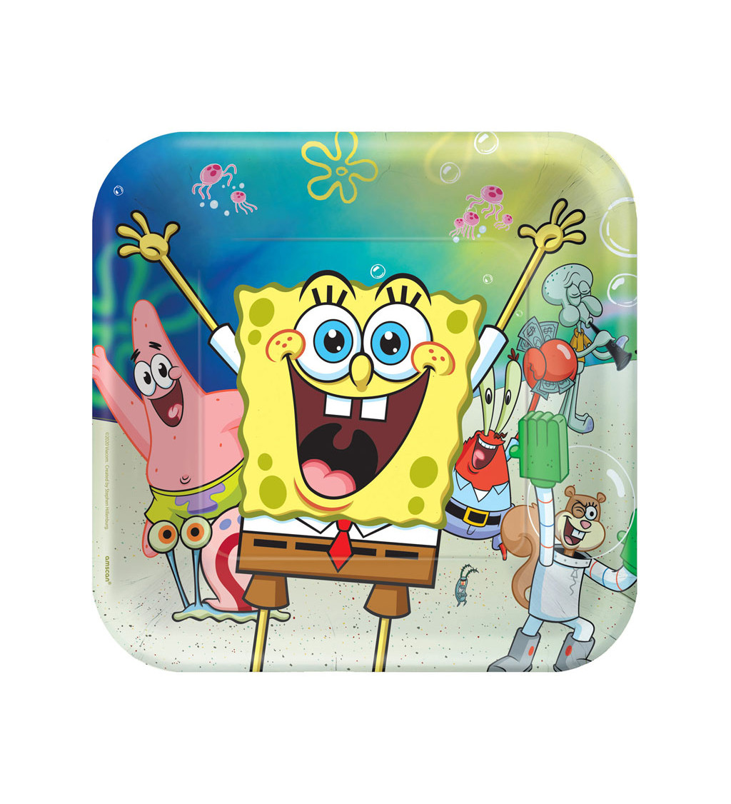 Talířky - hranaté, SpongeBob