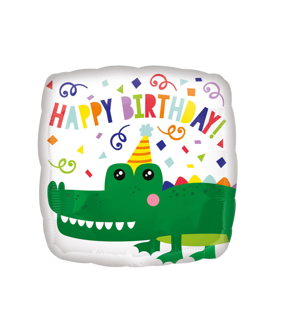 Balón - Happy birthday krokodýl