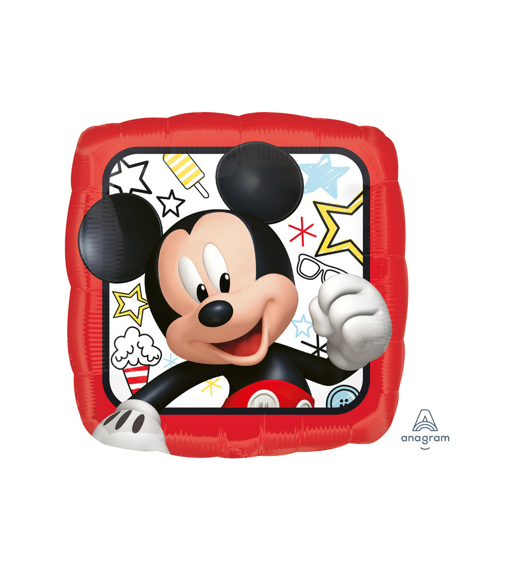 Hranatý fóliový balónek - Mickey Mouse