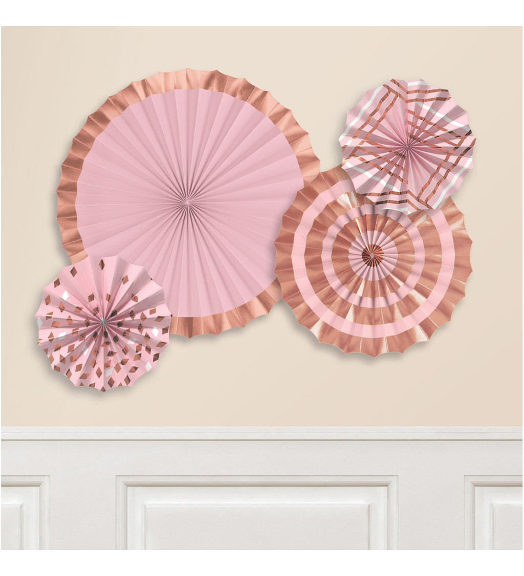 Papírová dekorace - růžová