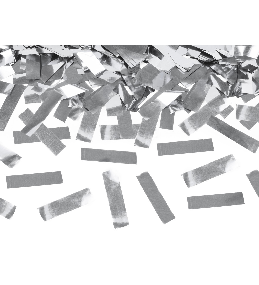 Stříbrné pásky - Vystřelovací konfety