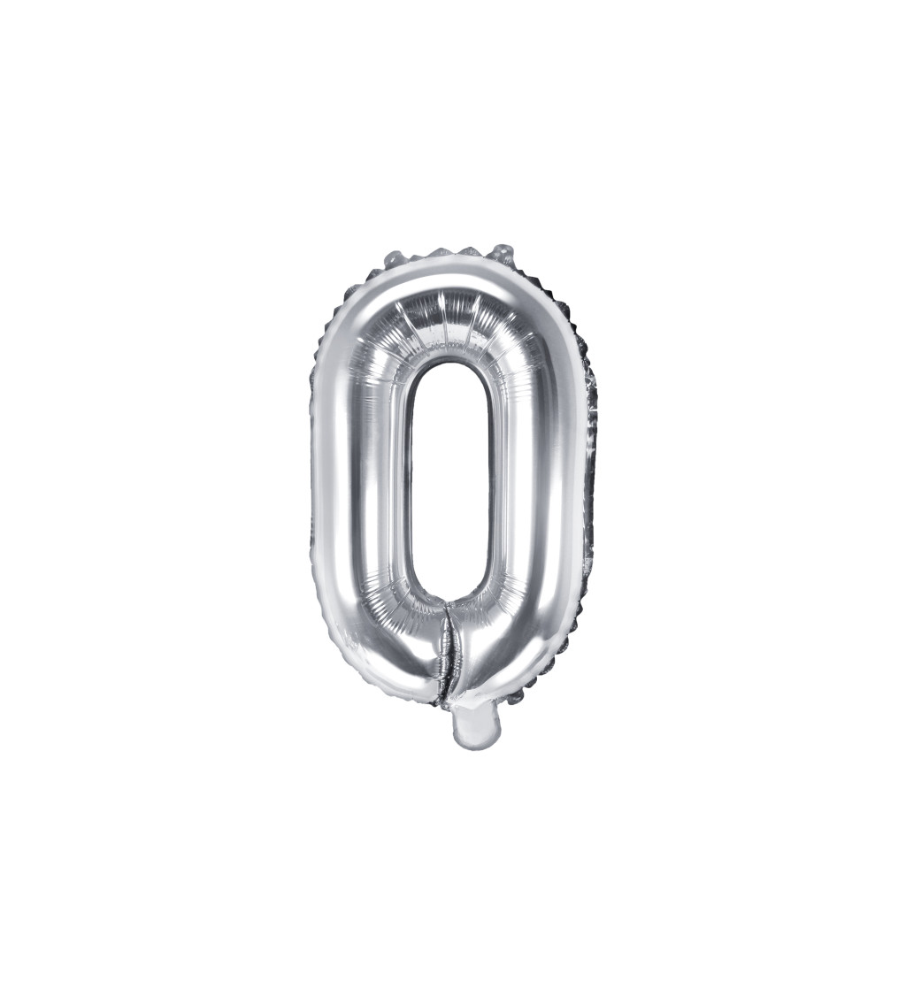 Fóliový balónek - stříbrné číslo 0