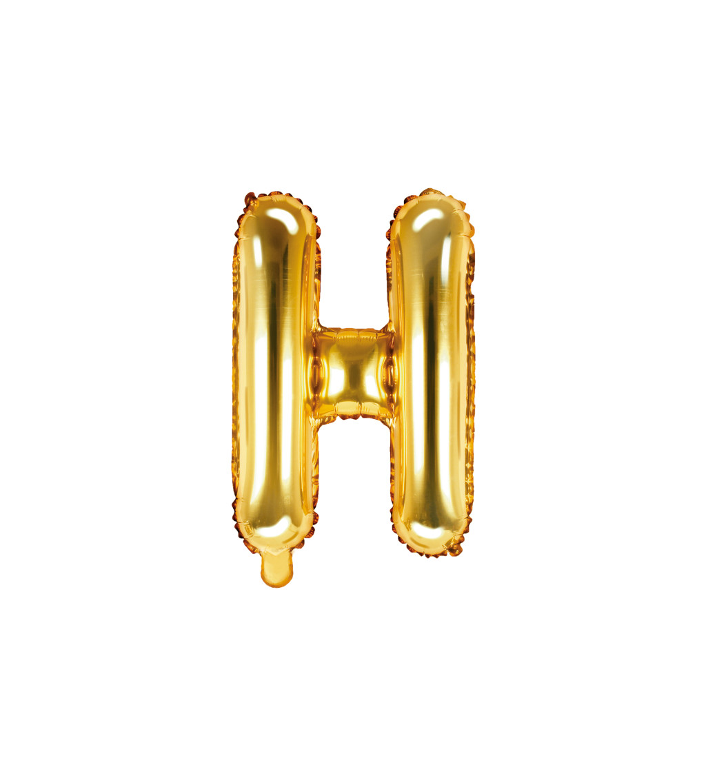 Fóliový balónek - zlaté písmeno H