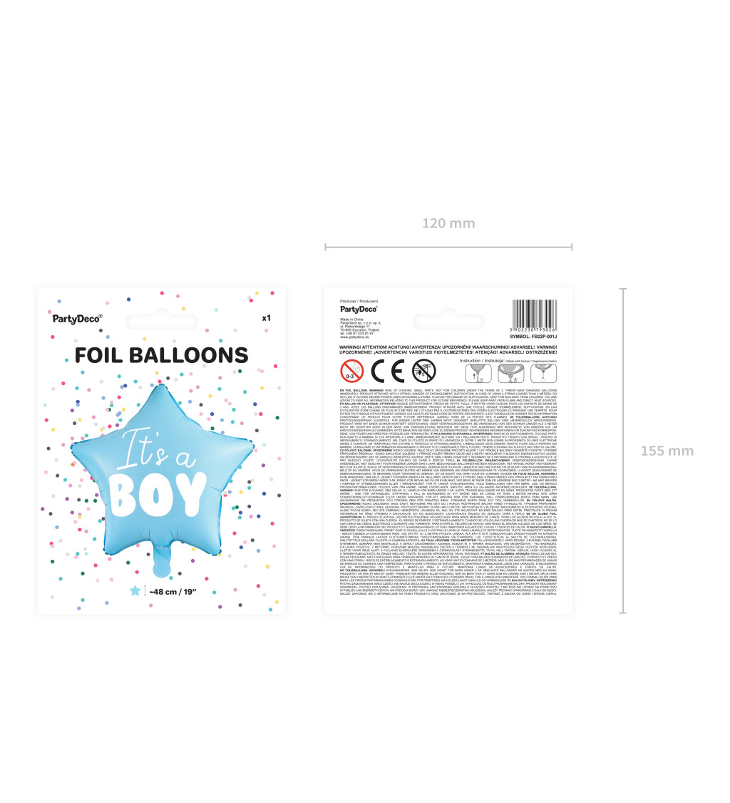 Fóliový balónek - "It's a boy"