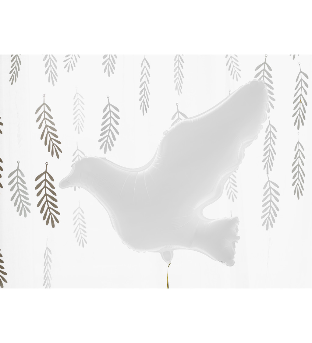 Fóliový balónek - bílá holubička