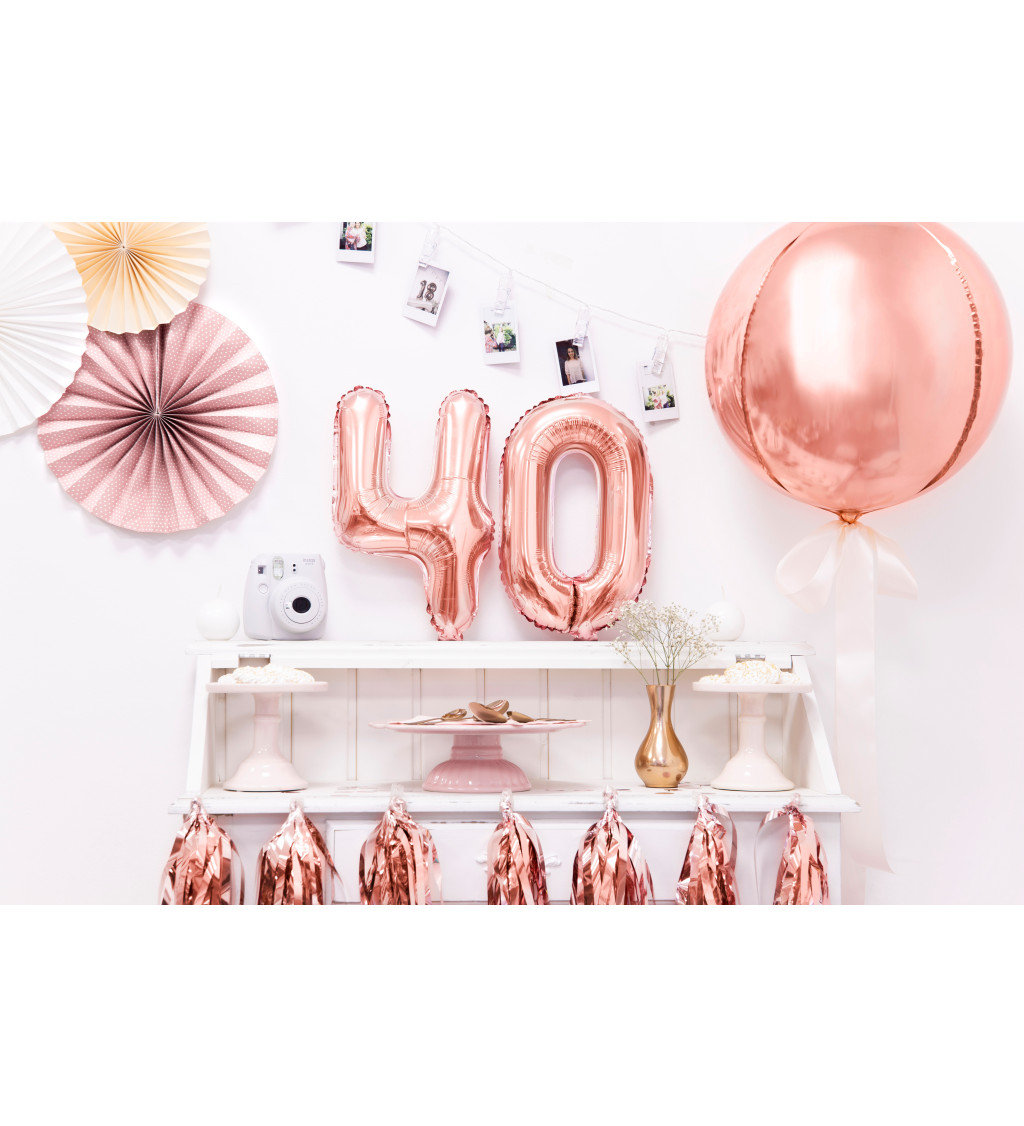 Fóliový balónek - růžově zlatá 4