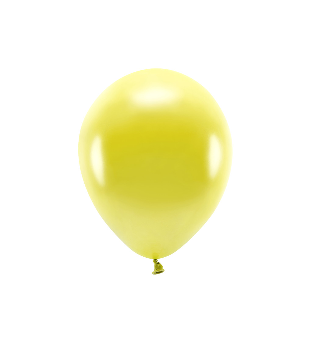 Eko balónky - metalické žluté