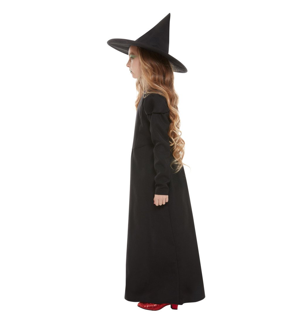 Dívčí kostým - černá čarodějnice