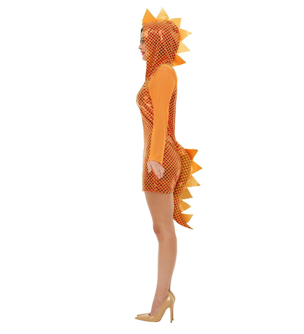 Oranžový kostým - draka