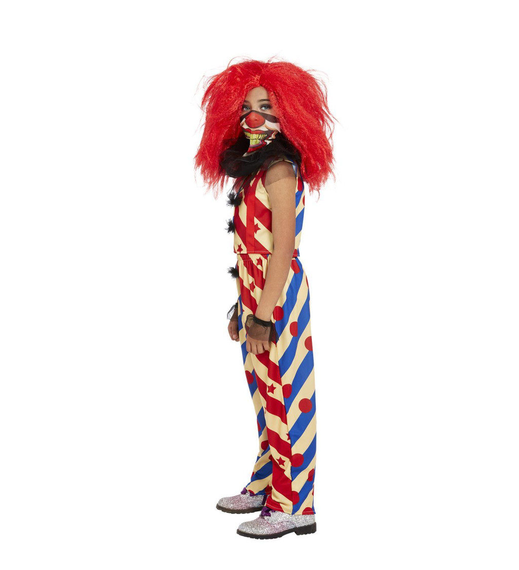 Dívčí kostým Halloweenská klaunice