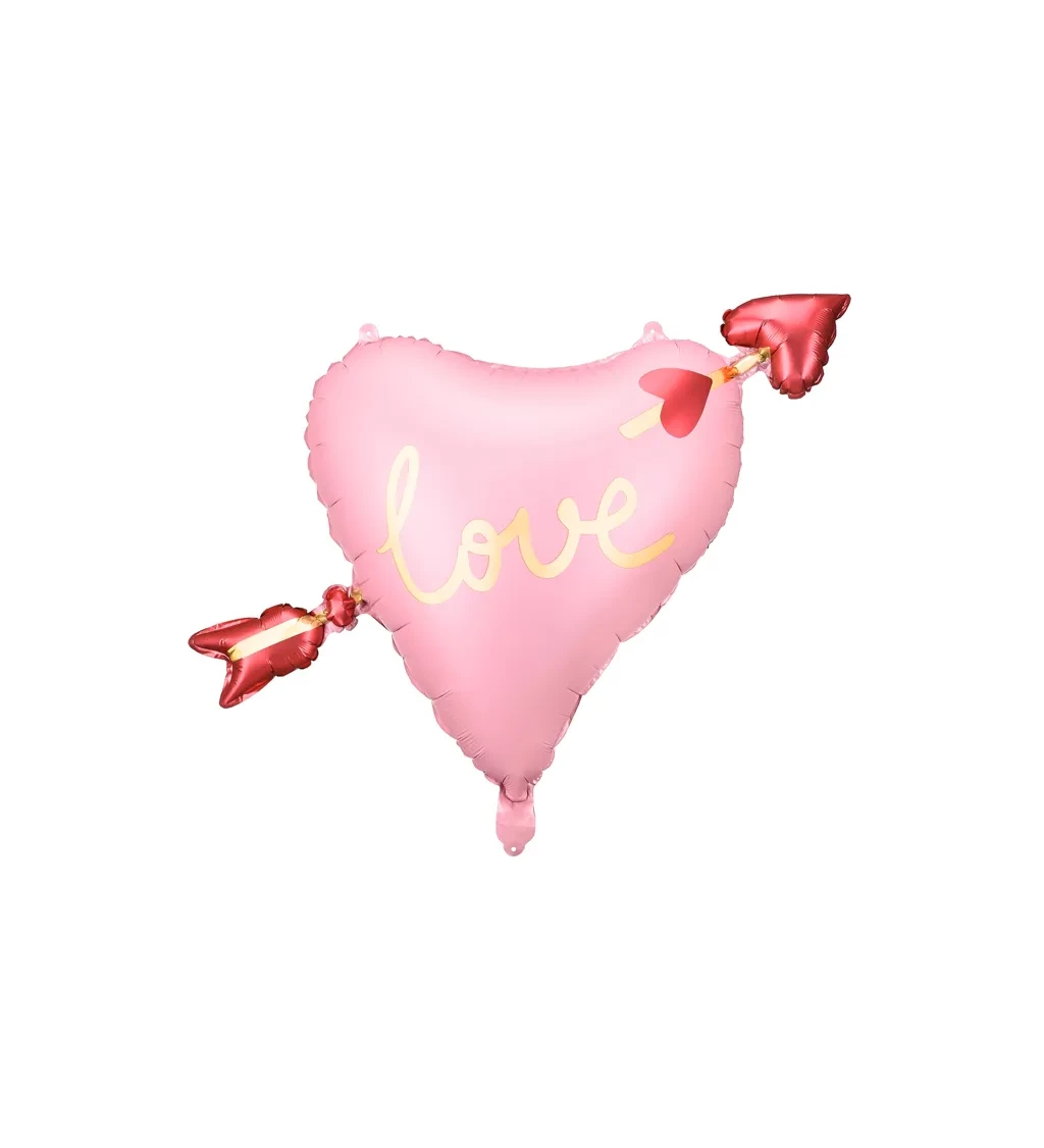 Fóliový balónek - Srdíčko s nápisem "love"