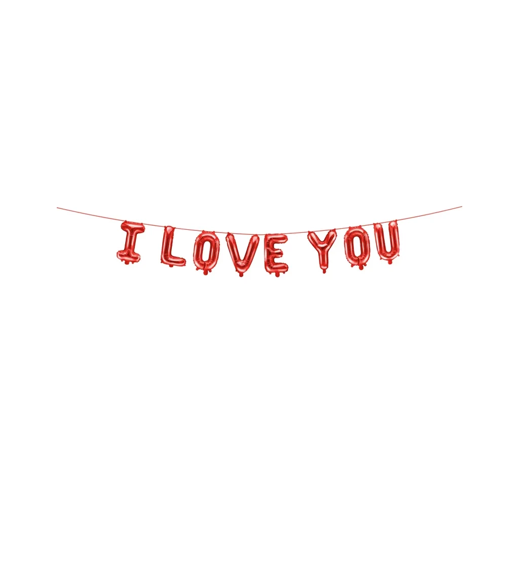 Balónkový nápis "I love you"