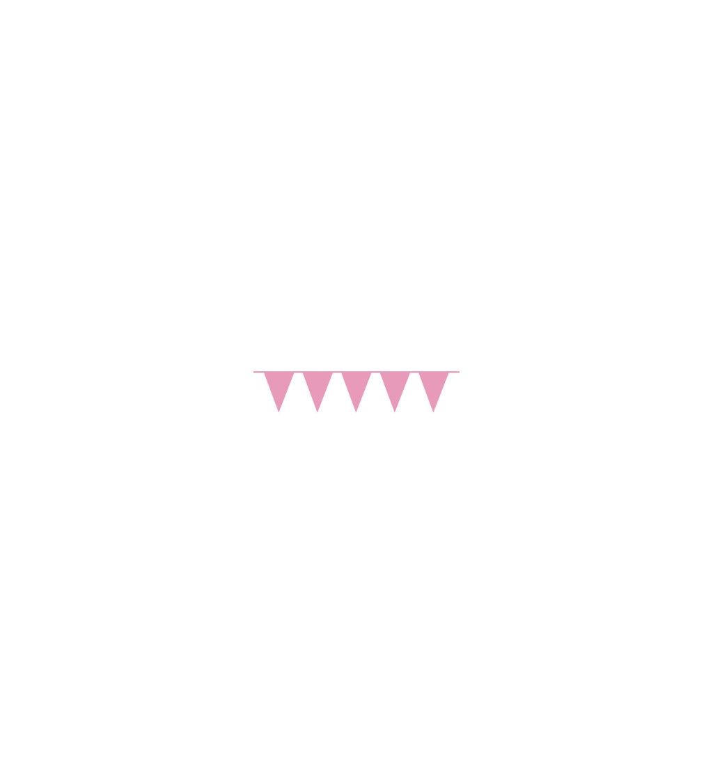 Girlanda růžová - vlaječková