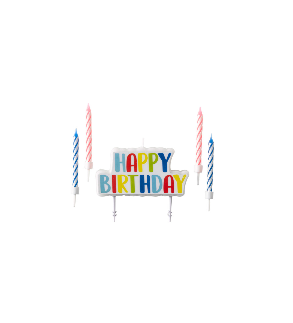 Svíčky narozeninové - "happy birthday"