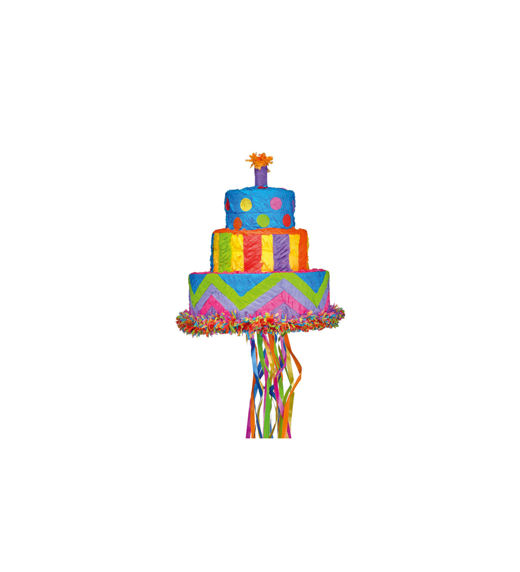 Pinata ve tvaru narozeninového dortu