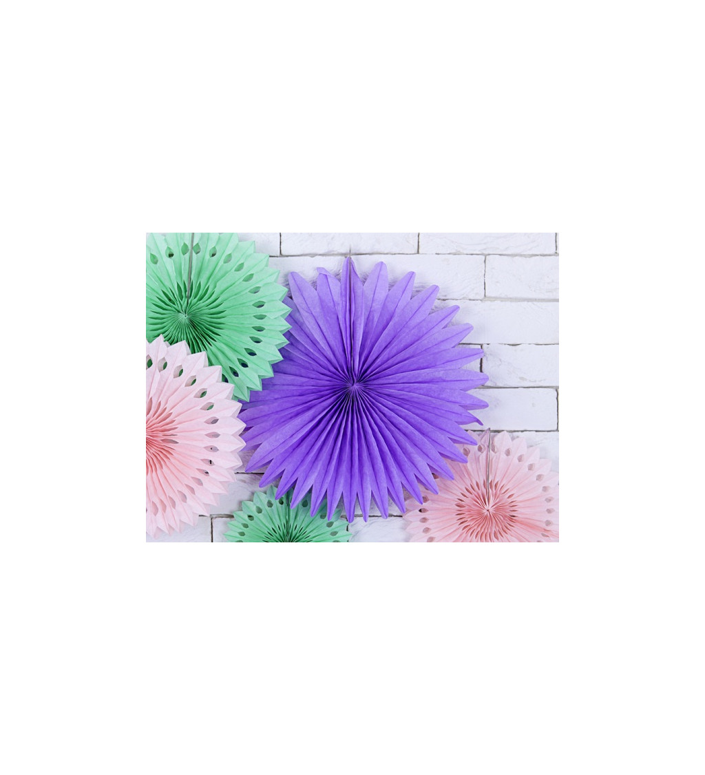 Papírové rozety - fialové