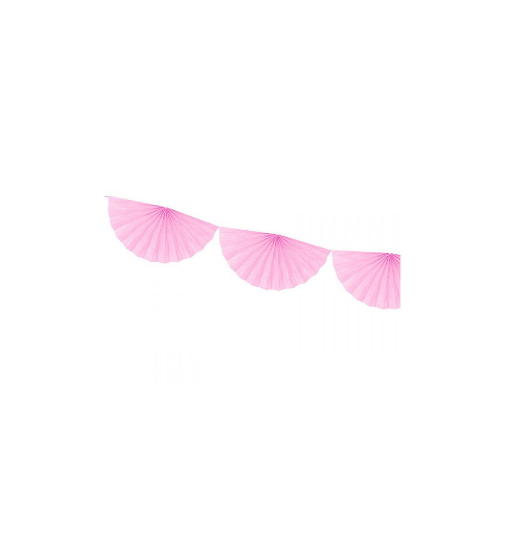 Girlanda s rozetkami - světle růžová