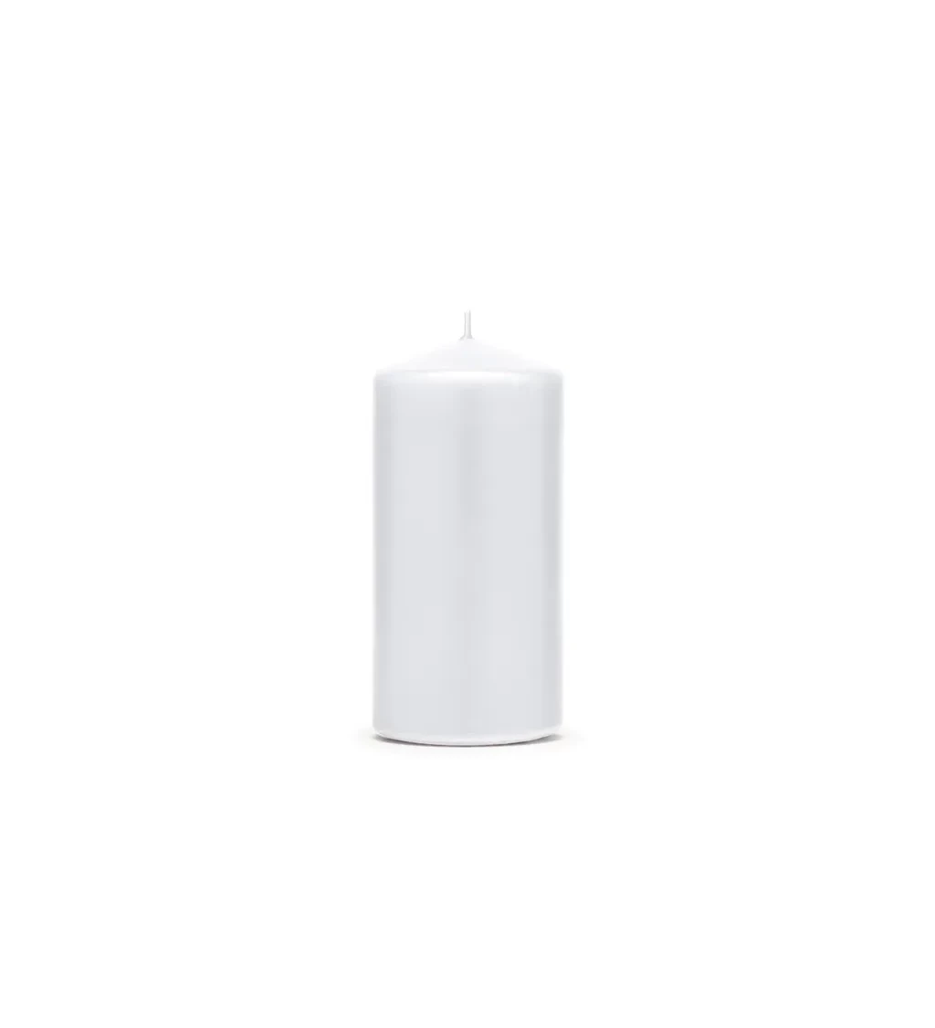 Matně bílá svíčka - válec II