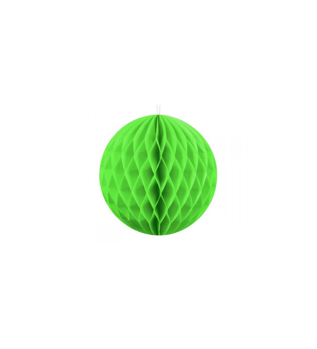 Závěsná dekorativní papírová koule - zelená
