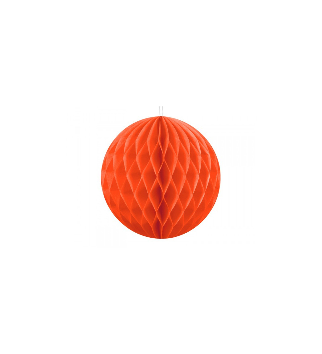 Papírová dekorativní koule - oranžová II