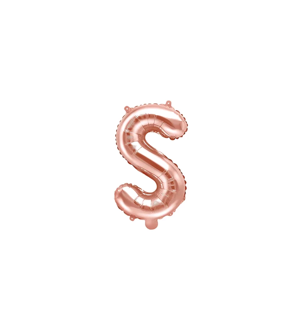Fóliový balónek malý - růžové zlaté S