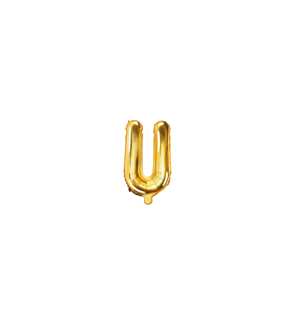 Fóliový balónek - zlaté písmeno U