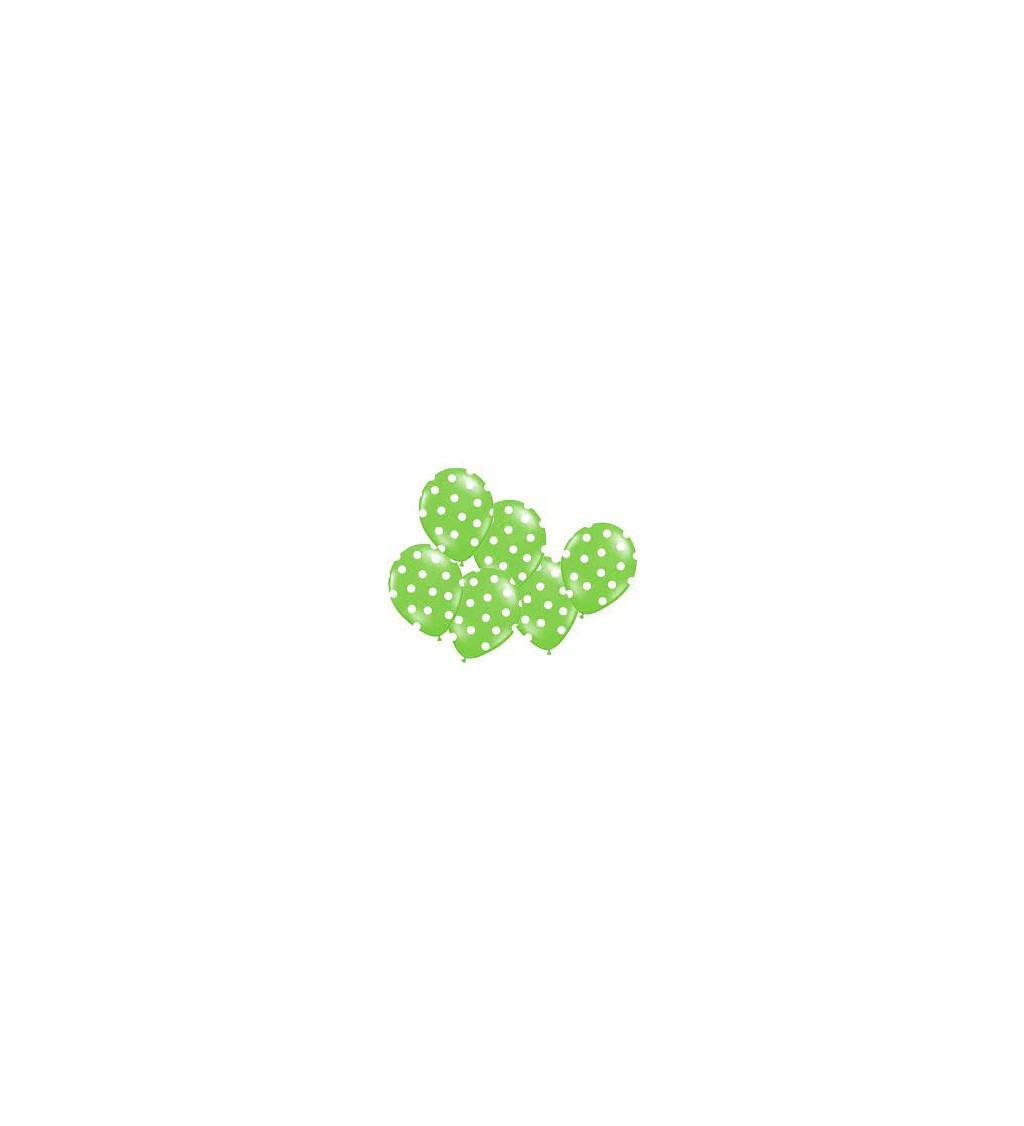 Veselé zelené balonky s puntíky