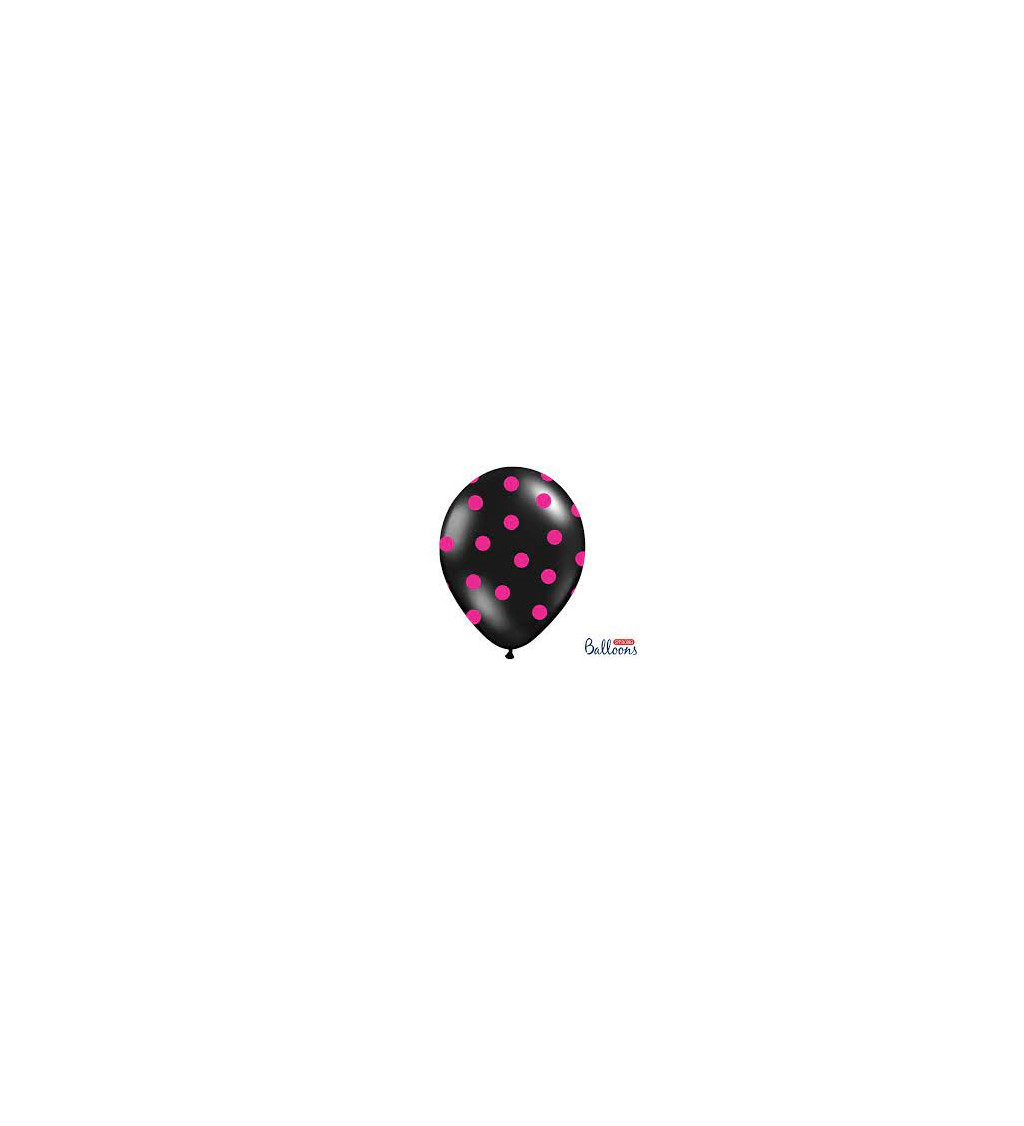 Balónky - černé s puntíky