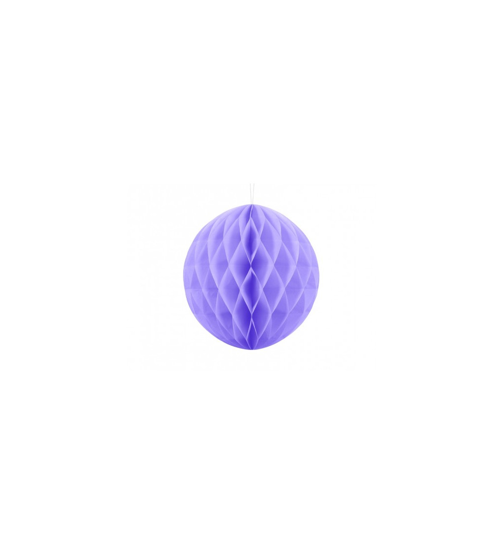 Papírová dekorační fialová koule