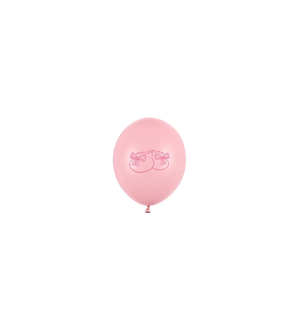 Latexové růžové balónky na babyshower