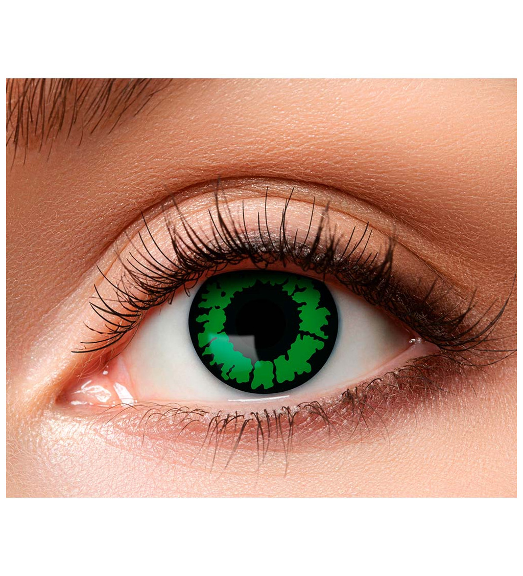 Kontaktní čočky - temně zelené