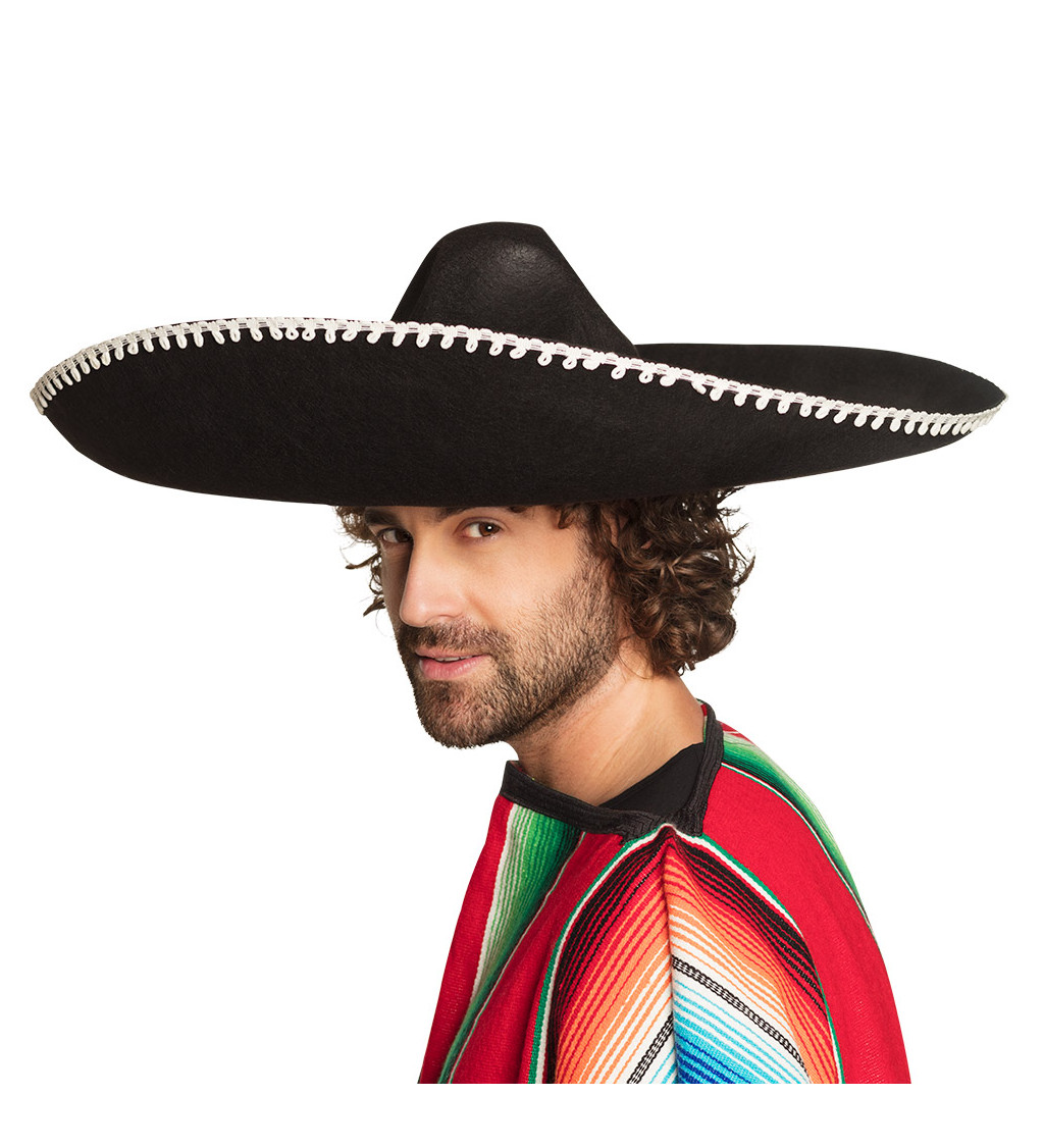 Mexické sombrero černé