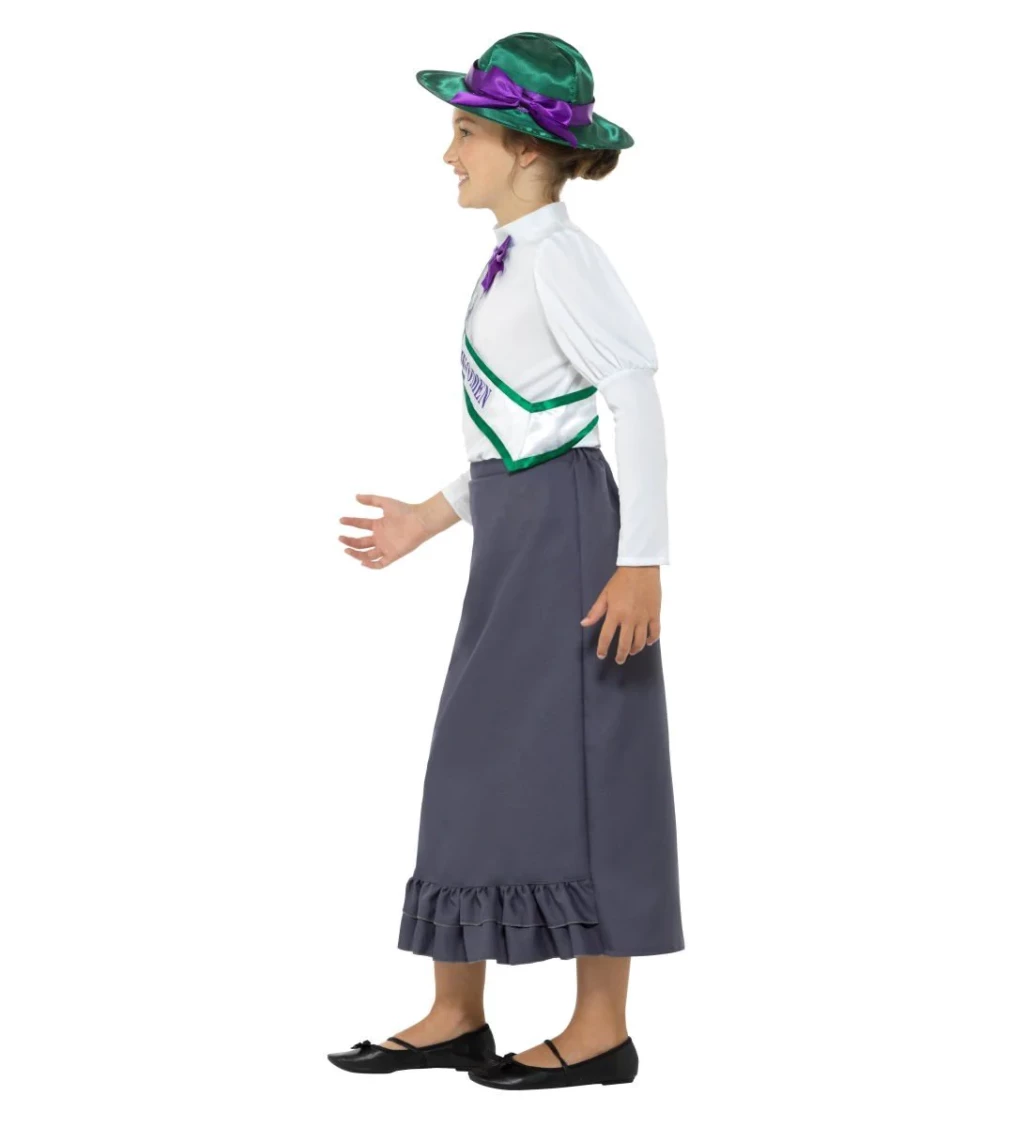 Dětský historický kostým Viktoriánská sufražetka