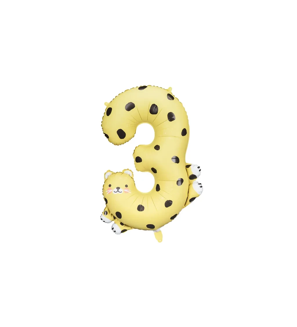 Foliový balonek číslo 3 - Leopard