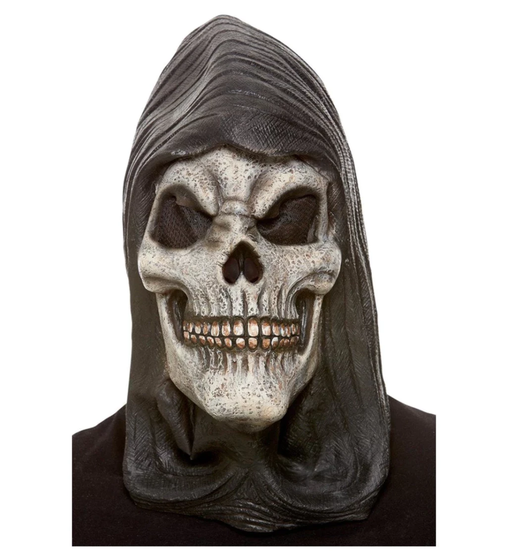 Celohlavová maska Kostlivec s kapucí