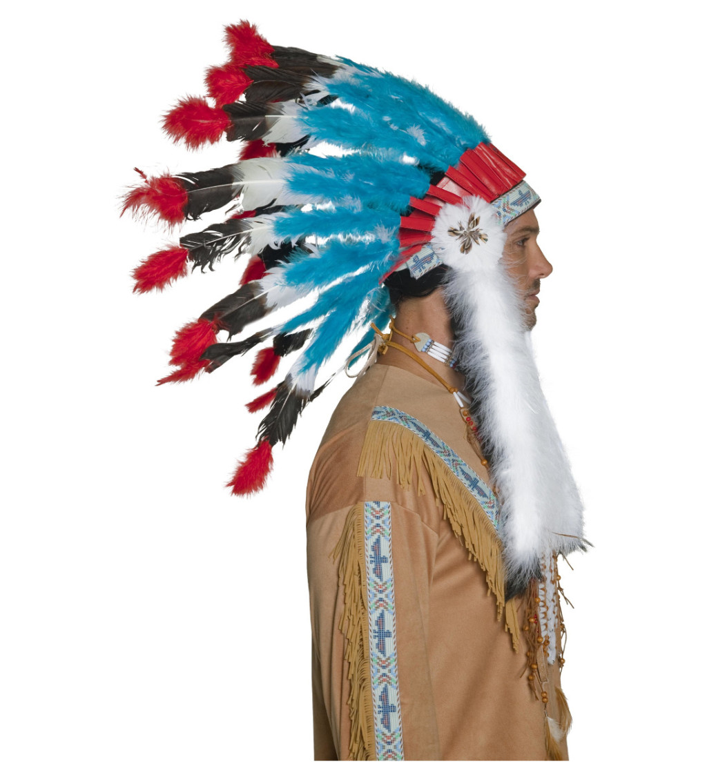 Indiánská čelenka pro náčelníky - deluxe