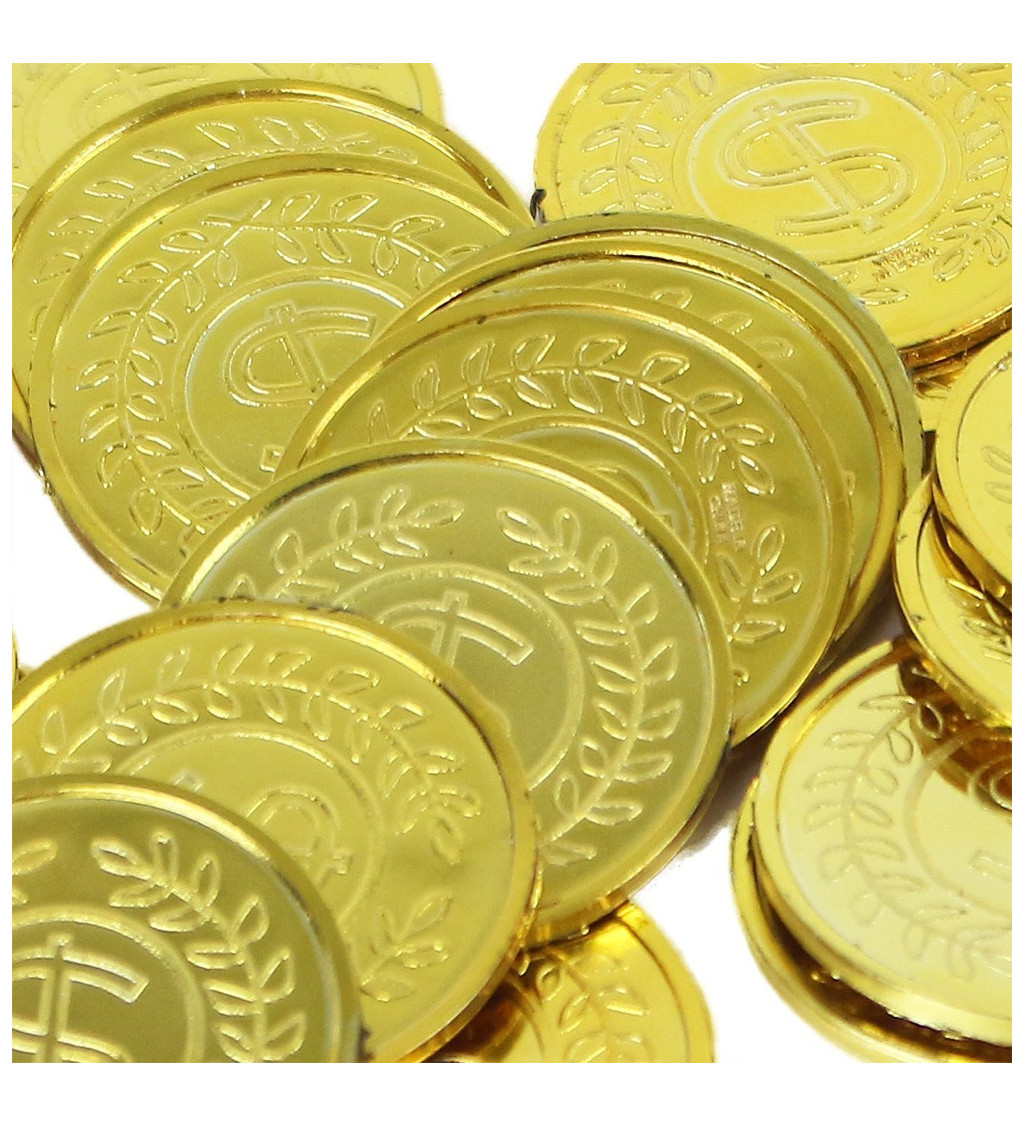 Zlate mince - plastové
