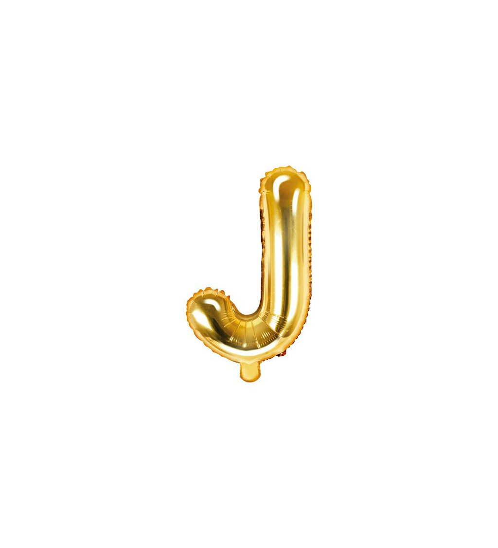 Male písmeno J zlaté - balónek