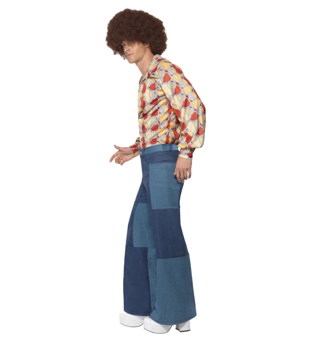 Kalhoty pro pány 70. léta - modré zvony