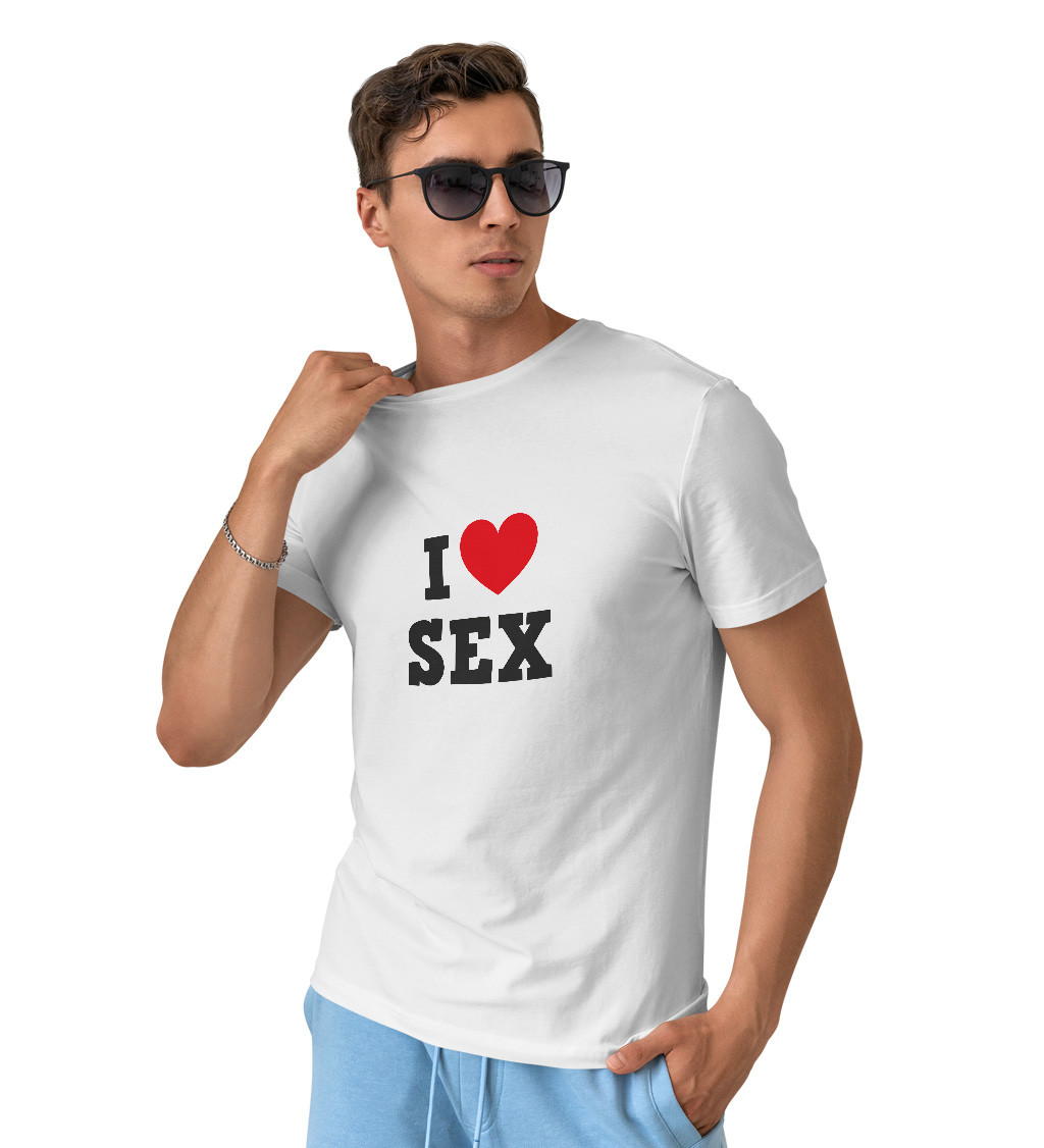Pánské triko - I love sex