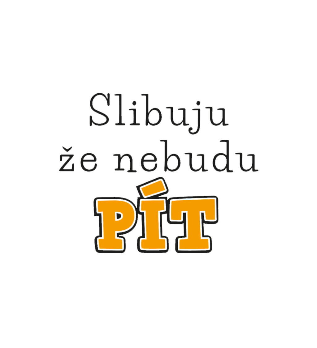 Pánské triko - Slibuju že nebudu pít