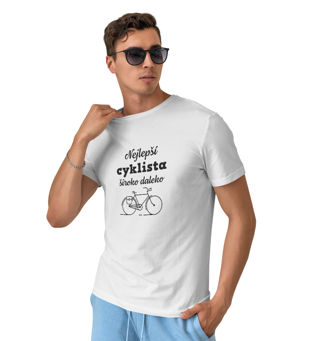 Pánské triko - Nejlepší cyklista široko daleko