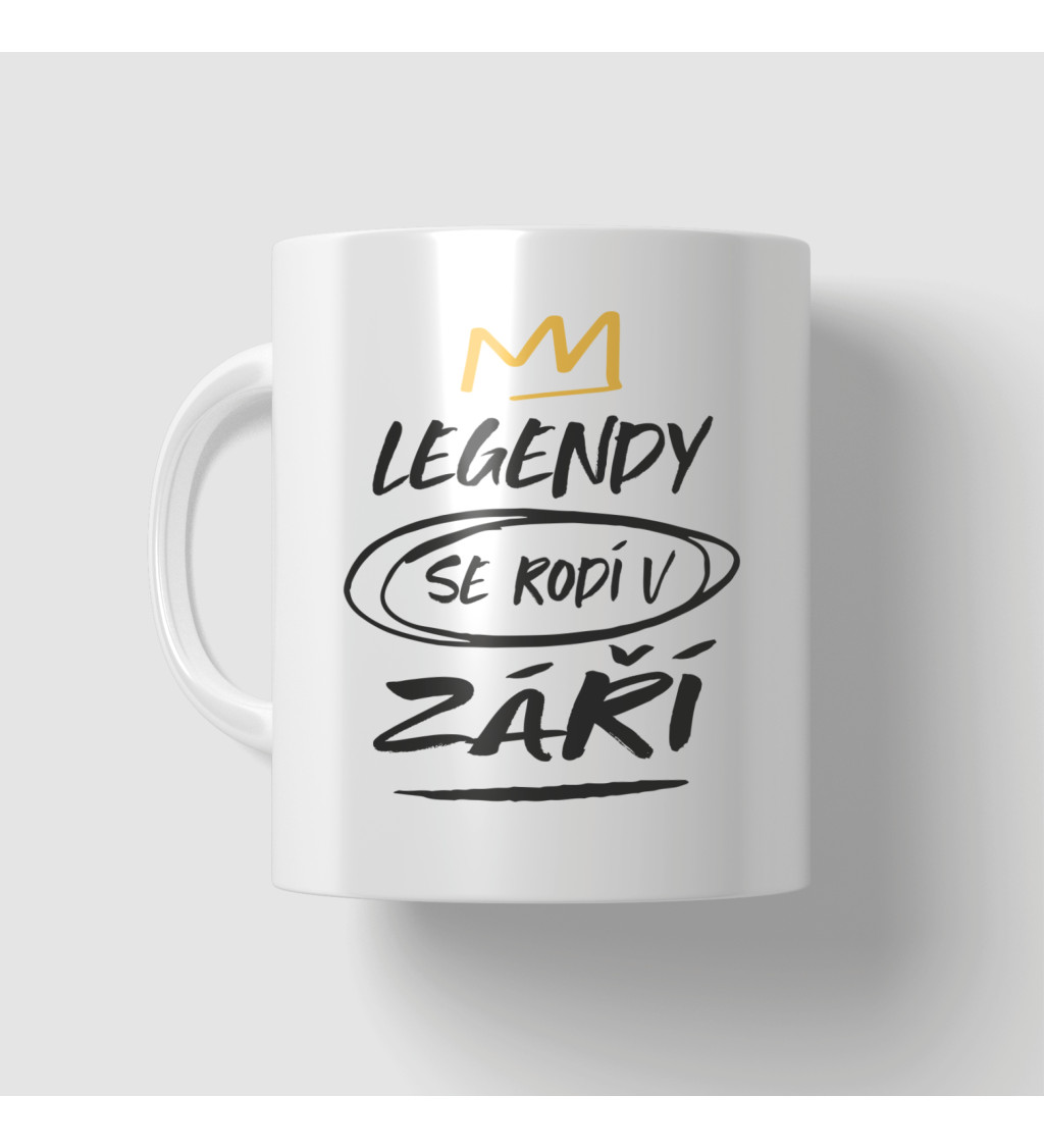 Narozeninový hrnek Legendy se rodí v září